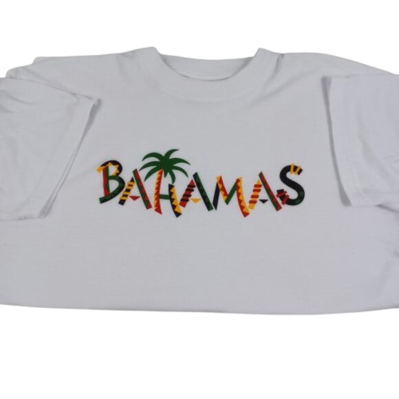 Dorset White T-Shirt Loose Soft Fit Short Sleeve Round Neck Bahama Graphic Larg - Picture 3 of 3